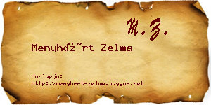 Menyhért Zelma névjegykártya